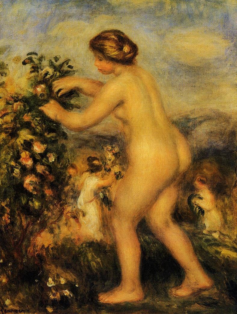 Ode to Flowers (after Anacreon) - Pierre-Auguste Renoir painting on canvas